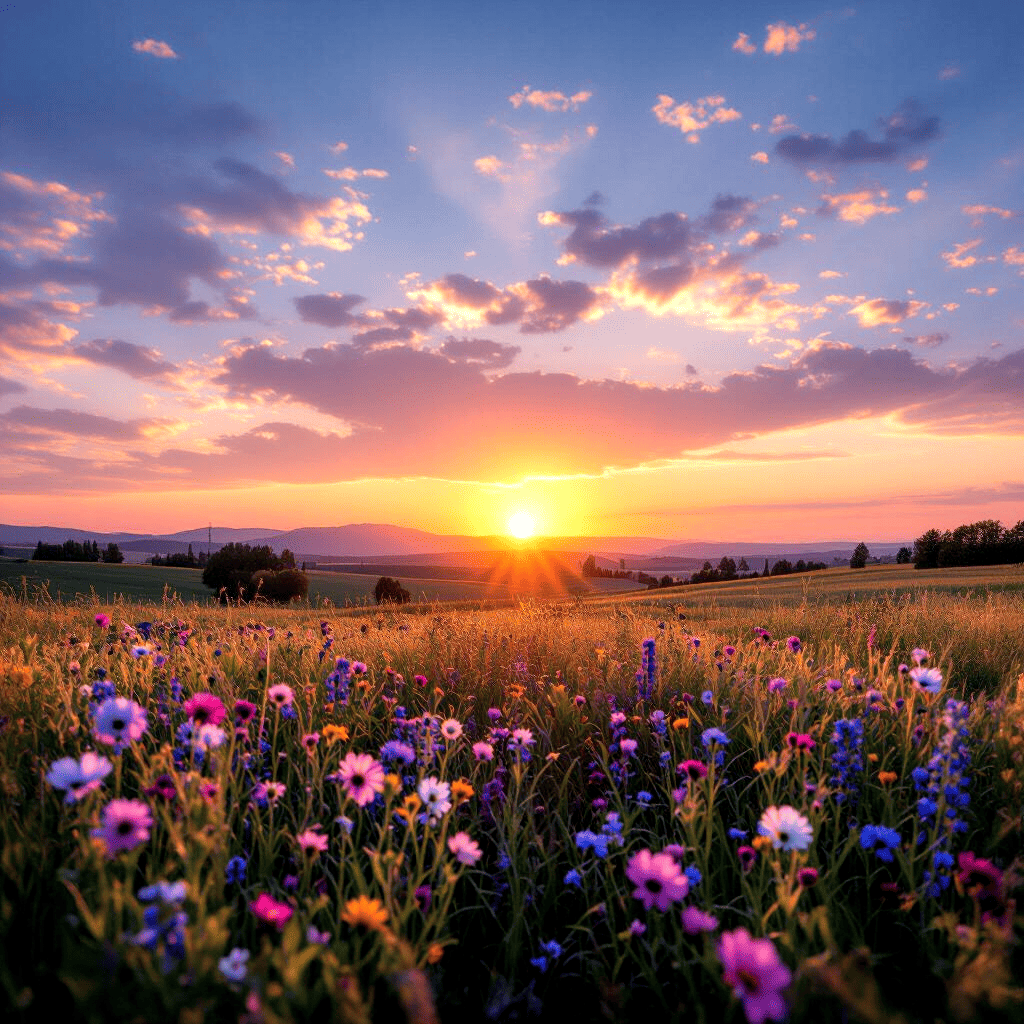 Ciel au coucher de soleil violet, rose et bleu symbolisant la paix intérieure(1) Ciel au coucher de soleil violet, rose et bleu symbolisant la paix intérieure